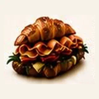 Croissant cu prosciutto crudo